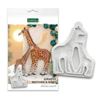 Silicone Mould - Giraffe Mother & Baby